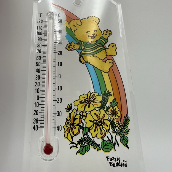 Giftco Other - Vtg Hong Kong 1980 Rainbow Reversible Indoor Outdoor Thermometer Retro NOS *Read